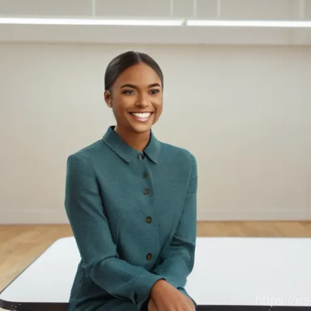 뮤지컬 배우와 캐스팅 디렉터의 관계 - **Prompt:** A young, confident female performer in her early twenties, with a radiant, genuine smile...