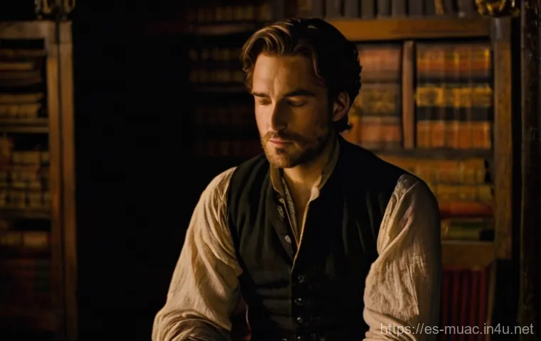 뮤지컬 배우가 출연한 대표작 분석 - **Prompt 1: The Actor's Immersion**
    "A male actor, mid-30s, with intense focus, sits alone in a ...