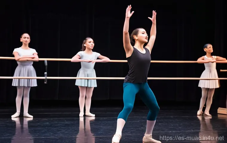 뮤지컬 배우 해외 진출 성공 사례 - **Vibrant Musical Theatre Training in a Prestigious Academy**
    A dynamic, brightly lit scene insi...